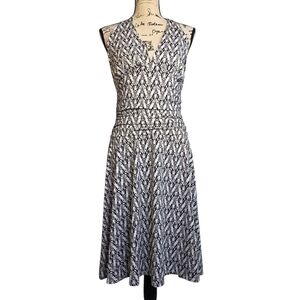 Y2k vintage black and white halter midi dress Sz L